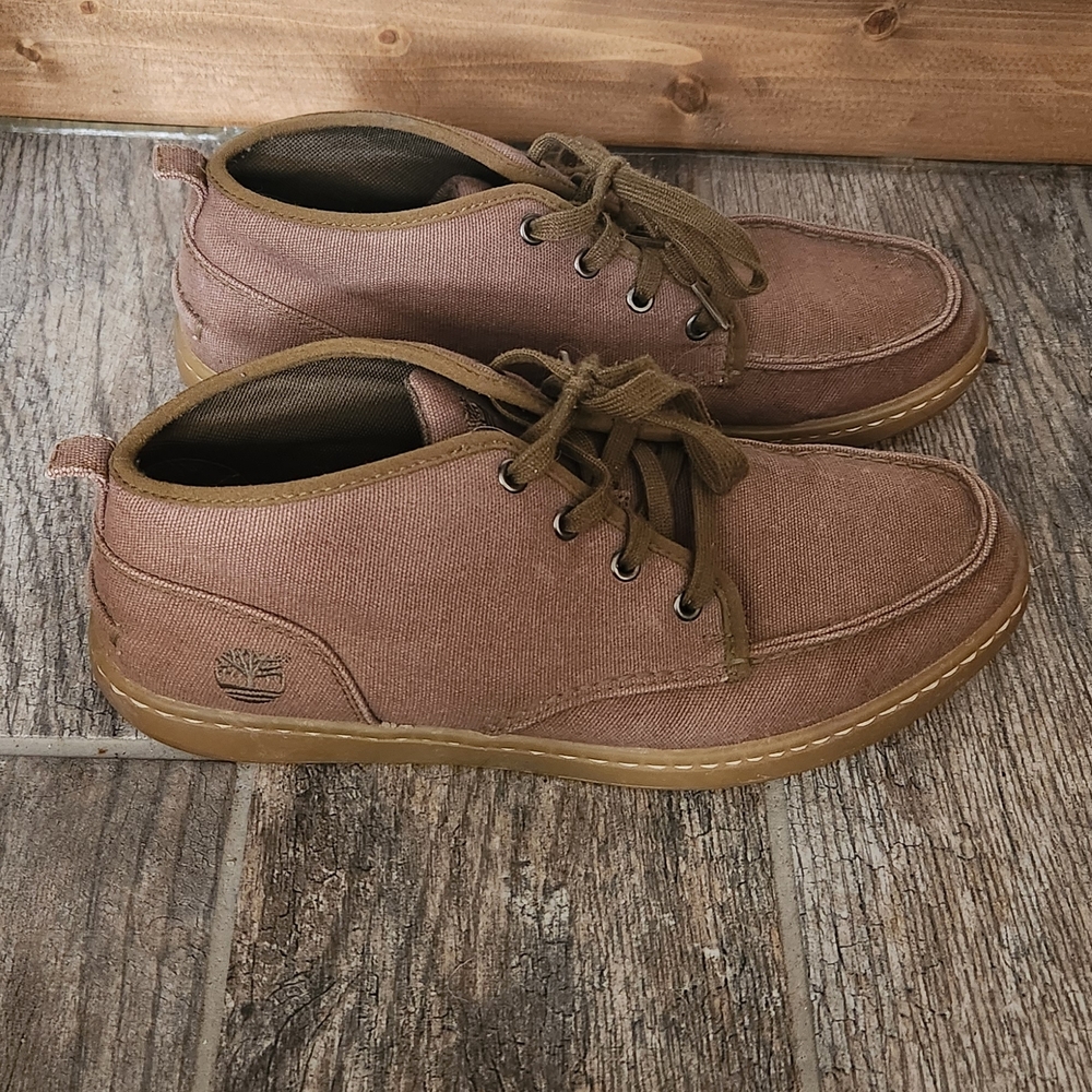 Timberland Men's Brown Canvas Casual Lace-Up Shoes